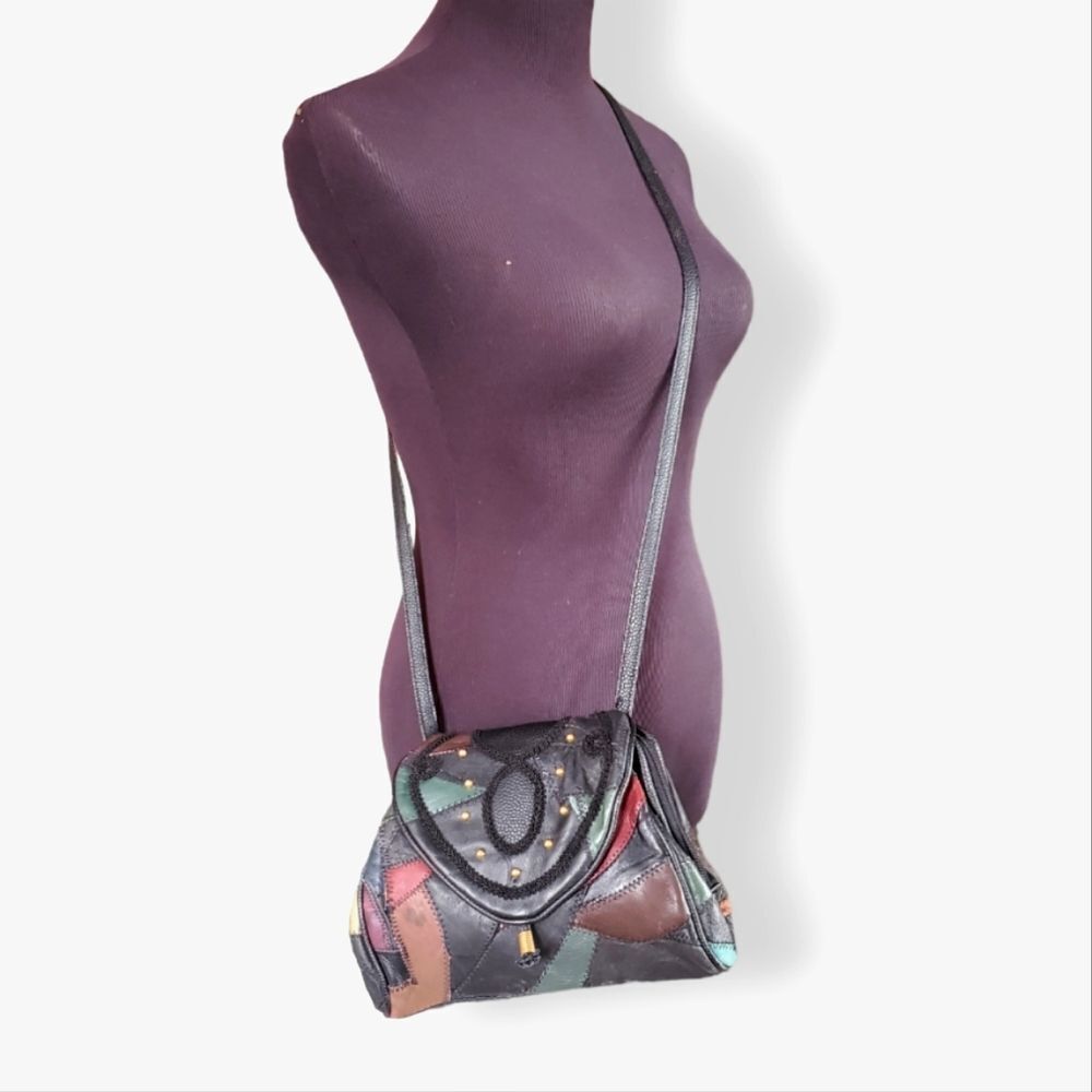 90s Leather Patchwork bag - Picture 10 of 11